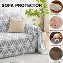 LOMAO Couch Cover Sofa Covers for 3 Cushion Sectional Couch Covers L Shape Couch Cover with Tassel Sofa Protector Washable Reversible Chenille Sofa Slipcover for Pet (1-Light Grey,XLarge71 * 134)