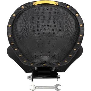 Motorcycle Drive Seat Bobber Solo Seat with Spring Base Mounting Bracket Kit Replacement for Harley Davidson Sportster XL 883 1200 (Black-Crocodile Rivet)