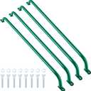 Lounsweer 4 Pack Playhouse Ladder Handle 37 Inch Monkey Bars Green Metal Safety Handles Grab Handle Bars for Kids Playground Accessories for Outdoor Games Backyard Tree House Ladder House (37 Inch)