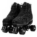 Roller Skates Men with Light Up Wheels Adult Quad Outdoor Skating for Women Youth Boys Girls(Black camo, 45-US:12)