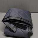 Magnetic Thermal Insulated Door Curtain Temporary Magnetic Screen Door Fits Door Size 36"X82" Thicker Layered Fabric Self Closing Curtains with Thicken Cotton for Winter Back/Front Doors (Gray)