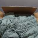 BedSure Comforter Set, Bedsure Green Comforter Set Queen - Soft Bedding for All Seasons, Bed Set, 3 Pieces, 1 Queen Size Comforter (90"x90") and 2 Pillow Shams (20"x26"+2")