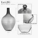 11in Black Glass jug vase, Floor Large Clear vase, Big Transparent Vintage Bubble Round Vase, Centerpieces for Farmhouse Tabletop Indoor Festive Decoration