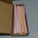 LPUSA Light Pink Tall Taper Candles Spiral Candle Sticks, Unscented Pastel Candle for Holiday, Wedding and Home Decoration, 10inch, 12 Pack(E-Light Pink)