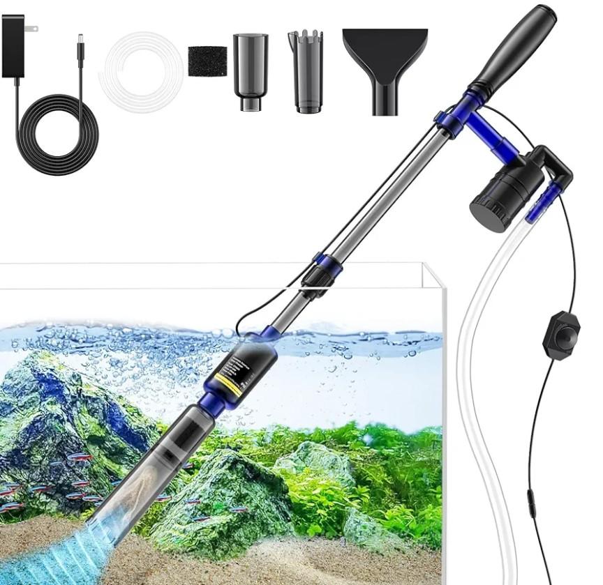 Fish Tank Cleaner - Aquarium Gravel Cleaner, 530GPH/32W Electric Fish Tank Cleaning Tools, Adjustable Water Flow Fish Tank Gravel Cleaner Vacuum for Water Change Wash Sand Algae Cleaner Water Shower Fish Tank Cleaner - Aquarium Gravel Cleaner, 530GPH/32W Electric Fish Tank Cleaning Tools, Adjustable Water Flow Fish Tank Gravel Cleaner Vacuum for Water Change Wash Sand Algae Cleaner Water Shower