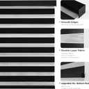 Joydeco Cordless Zebra Blinds for Windows (Pro), 44" W x 75" H, Black