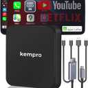 HDMI Wireless CarPlay Adapter  HDMI in for Watch Fire TV Stick, Switch & iPhone on Car Screen 2-in-1 Video Dongle for OEM Wired CarPlay USB A & C