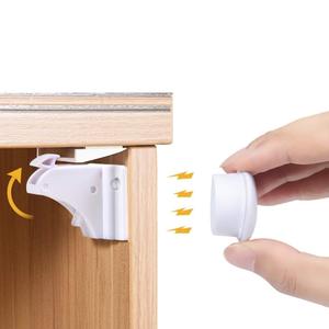 Magnetic Cabinet Locks for Child Safety (8 Locks+2 Keys) Cupboard Locks Baby Proof - Adhesive Baby Proofing Cabinets & Drawers Latches No Drilling - Baby Locks for Baby Safety