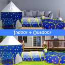 PigPigPen 3pc Kids Play Tent for Boys with Ball Pit, Crawl Tunnel, Princess Tents for Toddlers, Baby Space World Playhouse Toys, Boys Indoor& Outdoor Play House, Perfect Kids Gifts