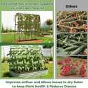 62" Hx62 L Cucumber Trellis for Raised Bed, U-Shape Garden Trellis for Climbing Plants Outdoor, Metal Arch Plant Support with Netting for Cucumbers, Beans, Tomatoes & Climbing Vegetables (Black)