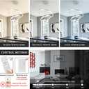 Modern LED Chandelier Silver Dimmable Pendant Lighting with Remote Control Circular Chandelier Flush Mount High Ceiling Light for Dining Room Entryway Foyer, 3000K-6500K(3-Rings D23.6in)