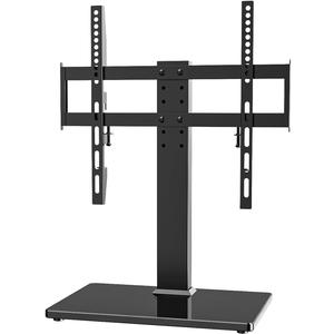 Universal TV Stand - Table Top TV Stand for 27-60 inch LCD LED TVs - 6 Level Height Adjustable TV Base Stand with Tempered Glass Base & Wire Management, VESA 400x400mm