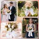 Frienda 4 Pcs Prom Bouquet Ribbon Bow Bouquet Sash Graduation Prom 2026 Ribbon 3 x 25 Inch Silk Bow for Flower Wrap DIY Crafts Congrats Grad Party Decor Senior Night Decorations(Pink)