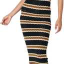 The Drop Womens Jayla Sleeveless Crochet Midi Dress (Medium, Neutral Black Ground Stripe)