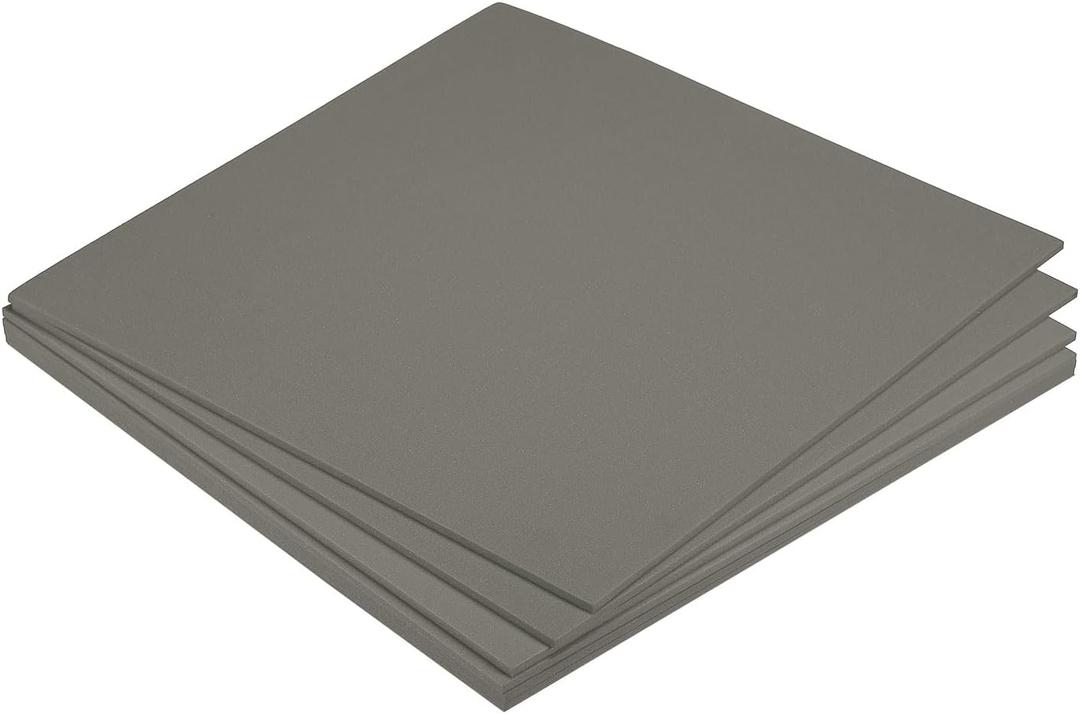 MECCANIXITY EVA Foam Sheets Light Grey 9.8 Inch x 9.8 Inch 3mm Thick Crafts Foam Sheets for Costumes, Arts and Crafts Projects Pack of 6