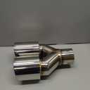 MXA Dual Exhaust Tips 2.5 inch Inlet 3.5 inch Outlet, 2.5" to 3.5" Diesel Exhaust Tip Universal Car 304 Polished Stainless Steel 9.5" Overall Length Valvetronic Exhaust Tips 2-Packs