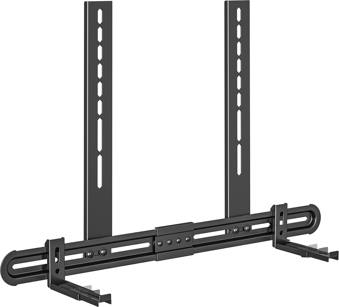 USX MOUNT Universal Soundbar Mount, Sound Bar TV Bracket for Soundbar with Speaker, Fits 2 Installation Options, Removable No-Slip Base Holder Extends 3.46-6.06
