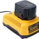 Lasica DC9310 Fast Charger Compatible with Dewalt 18V Battery Charger DC9310 Compatible with DeWalt 7.2V-18V XRP NiCad/NiMh Batteries DW9116 DC9096 DC9098 DC9099 DW9098 DW9099 DW9096 DW9072 DW9061