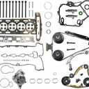 9-4201SX Head Gasket & Timing Chain Kit & Water Pump with VVT Solenoid Actuator Gear Fit for Equinox GMC Chevy Pontiac Terrain Buick Lacrosse Regal Verano 2.2L 2.4L Ecotec 2011-2017 HS26517PT