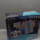 Intex 58837EP River Run 2 Inflatable Floating Lounge: Comfortable Backrests  Built-in Cup Holders  Cooler with Lid  2 Person  440lb Weight Capacity (Blue)