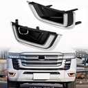 Astra Depot Lower Bumper LED Fog Light Assembly Driving Fog Lamp DRL Daytime Running Light w/Sequential Turn Signal Compatible For Toyota Land Cruiser LC300 2022-24 w/Chrome Trim