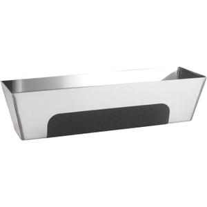 12" Stainless Steel Mud Pan,Anti-slip Base,Sheared Sides to Clean Knives, Hold Joint Compound, Drywall and Plaster