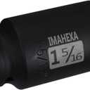 IMAHEXA 1/2" Drive 15/16 Inch SAE Deep Impact Socket 6-Point Cr-Mo Steel Socket, 3 Packs