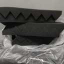 Sound Proof Foam Panels - 12 x 12 x 2 Inches 36 Pack Wedges Acoustic Foam Panels Sound Proofing Padding for Walls and Ceiling High Density Foam Studio Foam (Black)