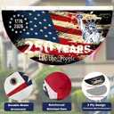 2PCS 250th Anniversary USA Flag, 1.5X3 FT 1776-2026 Fan Flags, 2 Ply Year American Anniversary Flag for Wall, Front Door, Porch, Fence, Outdoor Decorations (Style 6)