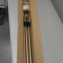 Single Curtain Rods for Windows 144 to 164 Inch(12-13.6ft),1 Inch Diameter Adjustable Heavy Duty Drapery Rods, with Modern Square Aluminum Alloy Finials, Warm Gold