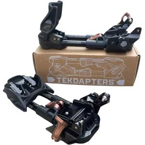 TEKDAPTERS Ski Touring Adapters by DAYMAKERS, 255-345mm Length, Universal Alpine Binding Compatible, Tech-Toe Interface