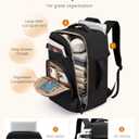 LOVEVOOK 40L Travel Backpack for Women Men, TSA Personal Item Travel Bag Fits 17.3inch Laptop, Waterproof Airline Approved Carry On Luggage With 2 Cubes for Weekender Hiking Business, Black
