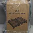 Under Bed Storage Containers with Wheels - Shoe Storage Organizer Drawer, Tool-free Assembly Metal Underbed Storage Containers for Bedroom Clothes, Shoes, Blankets - 2 Pack (Sunflower-Black)