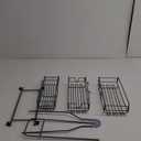Shower Caddy Hanging Bathroom Organizer: Over Head Adjustable Rack for Tall Showerhead - Extra Large Storage Shelf for Big Shampoo Bottles with Soap Holder (Grey)