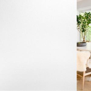 rabbitgoo Window Privacy Film, Non-Adhesive Frosted Glass Window Film for Bathroom, Static Cling Heat Blocking Stickers for Home Indoor Opaque Frosting Coverings House Tint, Matte White 35.4"x 118.1"
