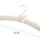 JS HANGER Padded Hanger for Sweaters - 17 Inch Extra Large Heavy Duty Satin Covered Coat Hangers No Shoulder Bump for Women Clothes, Sweaters, Dresses, Clothing, Weddings, Lingerie Pack of 10, Ivory