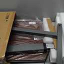 Vaunn Medical Adjustable Overbed Bedside Table With Wheels (Hospital and Home Use) (Walnut Brown)