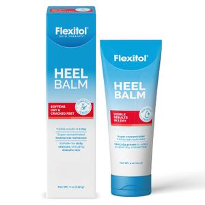 Flexitol Heel Balm, Cracked Heel Cream & Foot Balm, Intensive Hydration for Dry, Rough Feet & Heels, Urea-Based Moisturizing Cream, 4 oz Tube (4 Ounce (Pack of 1))