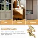 DOITOOL Antique Cabinet Pull Bow Shaped Drawer Knob 2.16 Inch Vintage Style Brass Handle for Kitchen Bathroom Bedroom Furniture Hardware