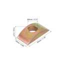 3 x uxcell M8 Half Moon Nuts Washers, 12 Pcs Iron Half Moon Nuts Spacer Washer, Spacer Connector Hardware Fittings, Bronze