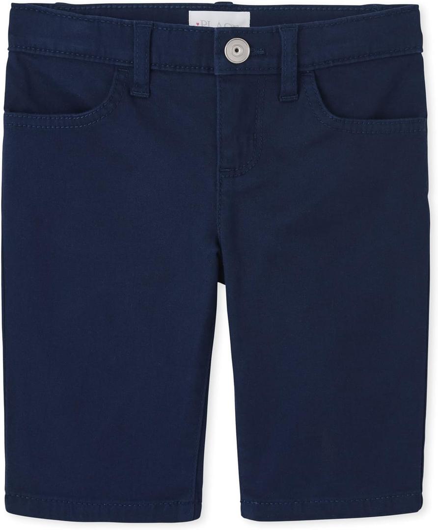 The Children's Place Girls Twill Skimmer Shorts (6X-Large-7X-Large, Tidal)