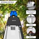 AKOZLIN Portable Pop Up Shower Toilet Tent with Silver Coated 74.8" High, 6.2ft-high-47.2"width
