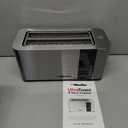Mueller UltraToast Full Stainless Steel Toaster 4 Slice, Long Extra-Wide Slots for Bagels and Waffles, 6 Browning Levels, LED Display, Cancel/Defrost/Reheat Functions & Removable Tray, Kitchen Gadgets