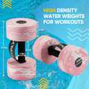 Water Weights Aquatic Pool Dumbbells for Swimming Exercise - EVA Foam Swim Pool Weights with Handle Strip, 2PCS Lightweight Water Dumbbells, Aerobics Swimming Exercise Equipment