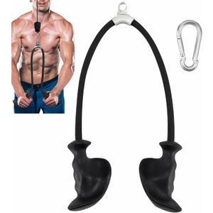 Tricep Rope Ergonomic Tricep Pull Down Attachment 36In - Rope Attachment for Cable Machine Pulley System Gym Home Triceps Rope Cable Attachment Workout Equipment (Black)
