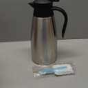 Essenya 2 PCS 68 OZ Thermal Coffee Carafe, Insulated Stainless Steel Coffee Carafe Double Walled Vacuum Thermal Pot Flask with Brushes Thermos for Keeping Hot Coffee Tea Home and Office (Silver)