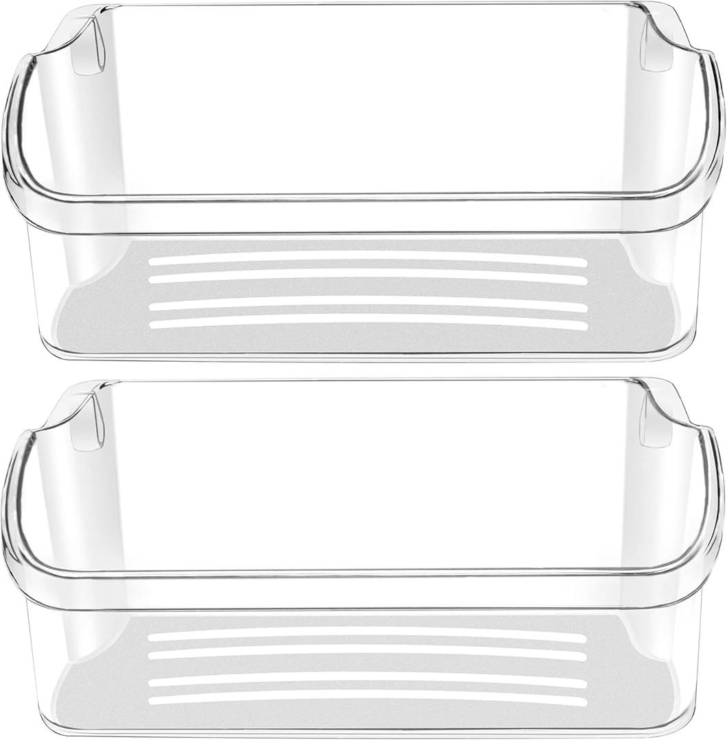 PartsBroz 240324502 Refrigerator Door Shelf Bin (2-Pack) for Frigidaire Door Shelf Replacement, Kenmore, Crosley Fridge Top Upper Gallery Shelves Bins PS429767 LFSS2312TF0 FFSS2315TS2 FFSS2315TS0