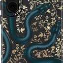 SCORPIFY Compatible with Samsung Galaxy S26 Case [Compatible with MagSafe] for Matte Black Double Snake Design, Cute Magnetic Phone Cover for Women Girls and Men, Slim Bumper with Gold Accents