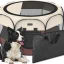 Portable Pet Puppy Dog Cat Playpen, 8-Panel Indoor/Outdoor Puppy Pen with Shade Cover & Travel Bag - Waterproof Dog Cat Tent
