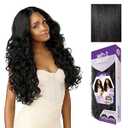 Sensationnel Bare Lace 13X6 Wigs - Unit 4 Lacefrontal Glueless Synthetic 180 Degree Preplucked Hairline (1B OFFBLACK)